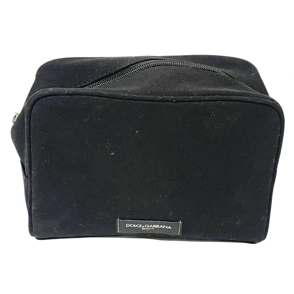Dolce & Gabbana Beauty Black Canvas Full Zip Beauty‎ Pouch